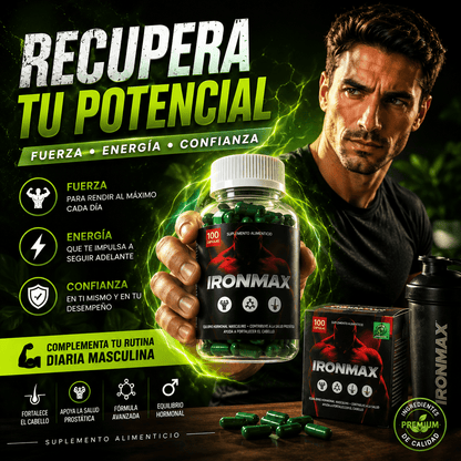 IRONMAX 💪 Complementa tu rutina diaria masculina - GHM Multiproductos