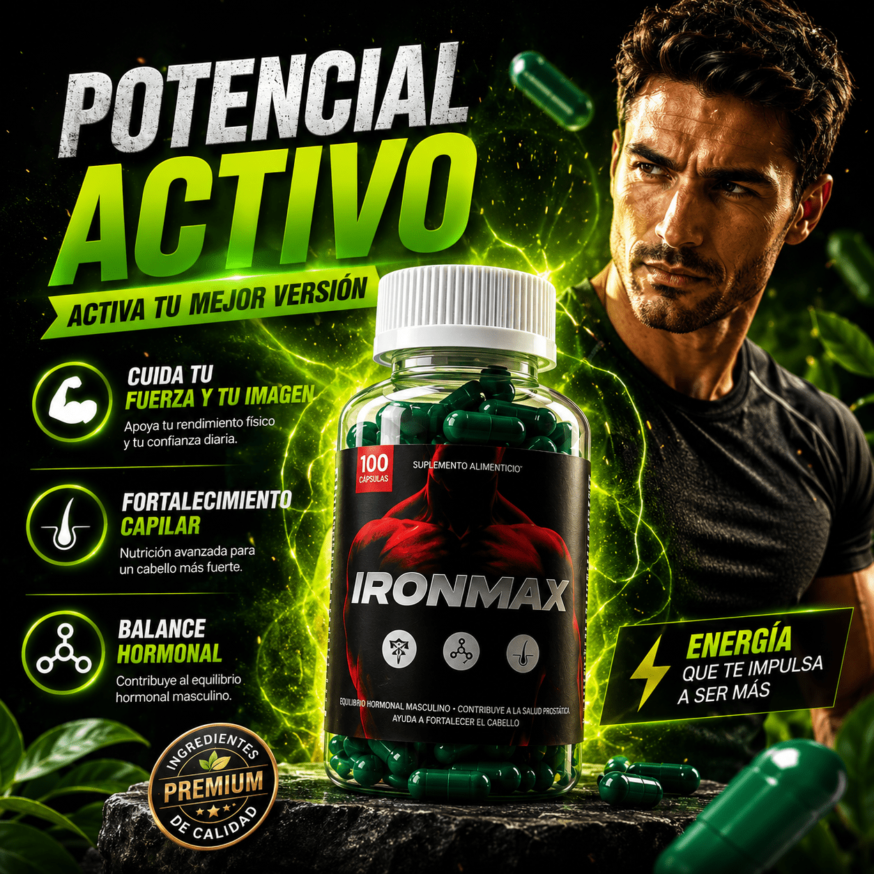 IRONMAX 💪 Complementa tu rutina diaria masculina - GHM Multiproductos