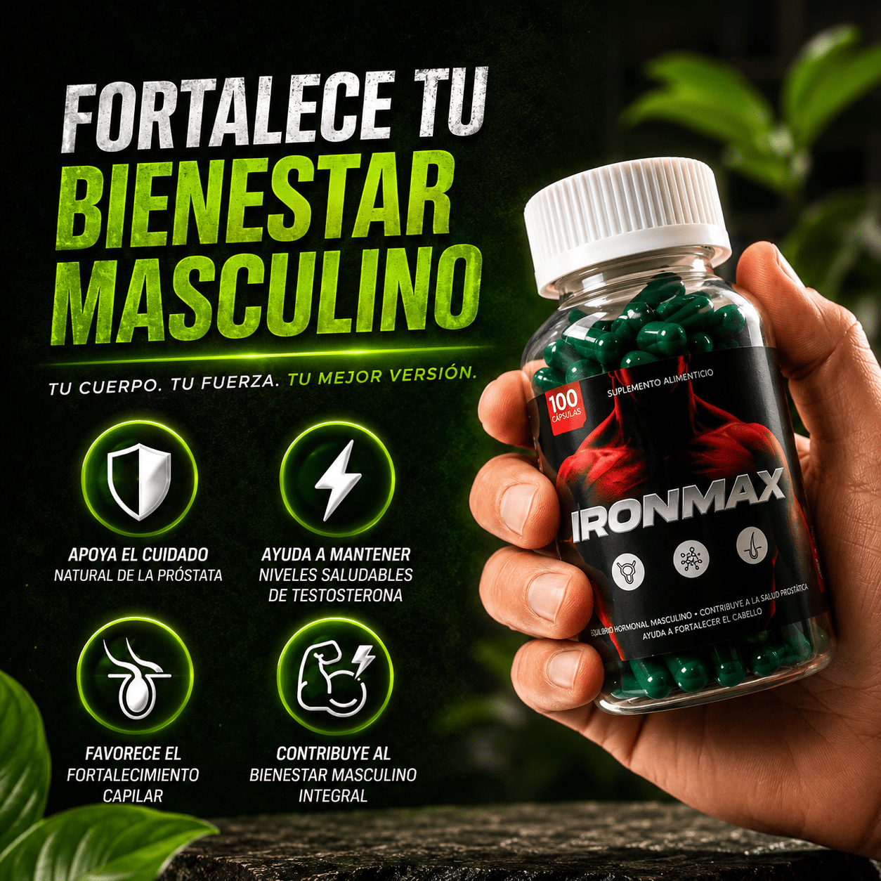 IRONMAX 💪 Complementa tu rutina diaria masculina - GHM Multiproductos